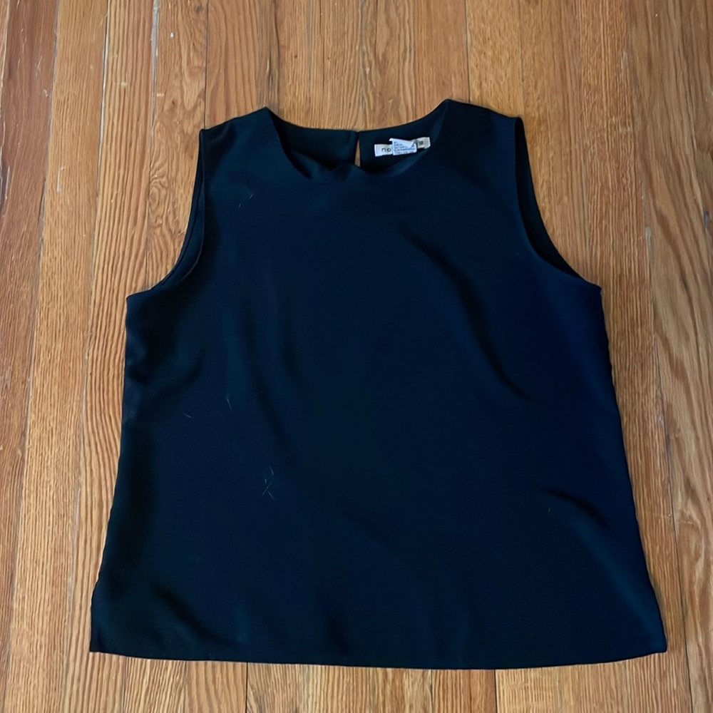 Silky black dress tank